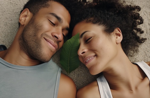 Casal feliz.